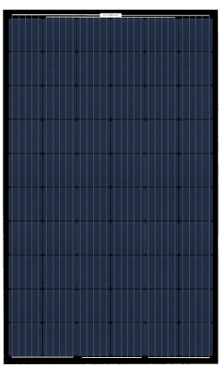 mofulo fotovoltaico colorato, policristallino nero e blu