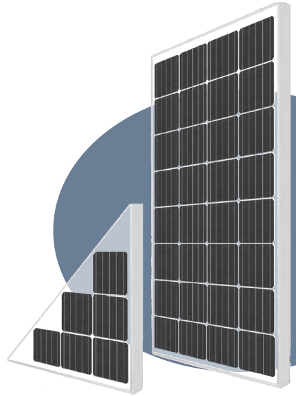 moduli fotovoltaici triangolari per falde e tetti triangolari e trapezoidali